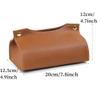 Modern Tissue Box Holder PU Leather Organiser Home Coffee Table Desktop Simple Napkin Holders Tabletop(Multi-colored) view 2