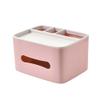 Modern Tissue Box with Compartment for Home Desktop Multifunctional Tissue Box Pink, Blue Tabletop(Pink) view 1