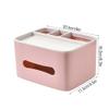 Modern Tissue Box with Compartment for Home Desktop Multifunctional Tissue Box Pink, Blue Tabletop(Pink) view 2