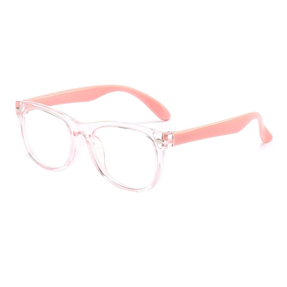 FANNYGO 1 Pack kids Blue Light Blocking Glasses For Girls Boys (Light pink)
