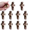 10 Pcs My Heart Encouragement Gift Wooden Pocket Cross Handheld Wood Small Cross Fingertip Stress Relief Religious Gifts for Children Adults Praying,Relieve Anxiety Comfort for Clutching prayer view 1