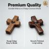 10 Pcs My Heart Encouragement Gift Wooden Pocket Cross Handheld Wood Small Cross Fingertip Stress Relief Religious Gifts for Children Adults Praying,Relieve Anxiety Comfort for Clutching prayer view 3