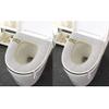 2 Pieces Thicker Bathroom Soft Toilet Seat Cover Pad with Handle Toilet Lid Cover Cushion Soft Thicker Washable Fits All Oval Toilet Seats 43L X 37W Centimetres,B view 1