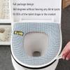 2 Pieces Thicker Bathroom Soft Toilet Seat Cover Pad with Handle Toilet Lid Cover Cushion Soft Thicker Washable Fits All Oval Toilet Seats 43L X 37W Centimetres,B view 2