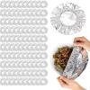 Lmuwecno Aluminum foil Bowl Cover, Aluminum foil Food Cover, Reusable Aluminum foil Film Insulation Cover, Tableware Stretch Food Cover, Kitchen Fresh-Keeping Insulation Film, Picnic.(100Pcs.) view 1