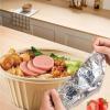 Lmuwecno Aluminum foil Bowl Cover, Aluminum foil Food Cover, Reusable Aluminum foil Film Insulation Cover, Tableware Stretch Food Cover, Kitchen Fresh-Keeping Insulation Film, Picnic.(100Pcs.) view 4