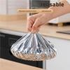 Lmuwecno Aluminum foil Bowl Cover, Aluminum foil Food Cover, Reusable Aluminum foil Film Insulation Cover, Tableware Stretch Food Cover, Kitchen Fresh-Keeping Insulation Film, Picnic.(50Pcs) view 4