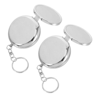 ARTSEWPLY 2pcs Portable Keychain Pill Holder Compact Medicine Organizer for Daily Use and Travel Lightweight Design for Easy Access to Essential Medications