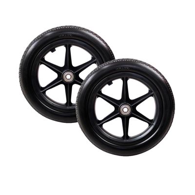 12 Inch Wheelchair Rear Wheel Assembly, 12 1/2 X 2 1/4 Inch Manual Wheelchair Solid PU Tire Rear Wheel, Transport Chair Parts