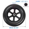 12 Inch Wheelchair Rear Wheel Assembly, 12 1/2 X 2 1/4 Inch Manual Wheelchair Solid PU Tire Rear Wheel, Transport Chair Parts view 2