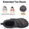 SILENTCARE Diabetic Shoes for Men Wide Toe Box Slip-on Shoes for Swollen Feet Adjustable Walking Shoes for Elderly Foot Pain Relief Neuropathy Grey view 3
