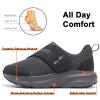 SILENTCARE Diabetic Shoes for Men Wide Toe Box Slip-on Shoes for Swollen Feet Adjustable Walking Shoes for Elderly Foot Pain Relief Neuropathy Grey view 4