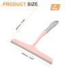 HARFINGTON 4pcs Shower Squeegee 9.6 Inch Length Water Blade Cleaner Tool Household Mirror Squeegee with Hole for Windshield Window Cleaning Glass Door, Pink view 2