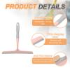 HARFINGTON 4pcs Shower Squeegee 9.6 Inch Length Water Blade Cleaner Tool Household Mirror Squeegee with Hole for Windshield Window Cleaning Glass Door, Pink view 4