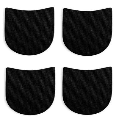 2 Pair (4pcs) Black Shoe Repair Rubber Heel Replacement Anti-Slip Heel Pads, 3.5mm Thick Can Be Cut DIY Soles for Women Shoes Repair Material