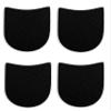 2 Pair (4pcs) Black Shoe Repair Rubber Heel Replacement Anti-Slip Heel Pads, 3.5mm Thick Can Be Cut DIY Soles for Women Shoes Repair Material view 1