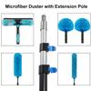 Hicavar 30 Foot High Ceiling Fan Duster with 6-24ft Extension Pole, Extendable Reusable Cobweb, Feather, Window Cleaning Squeegee Kit view 4
