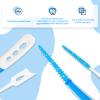 ACSKD 444PCS Dental Picks for Teeth Cleaning Health,Dual-Use Toothpicks and Angled Disposable Interdental Brushes, Blue view 4