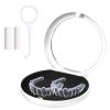 ACSKD Aligner Case with Mirror, Slim Retainer Case Travel-Friendly Dental Storage Box Compatible with Invisalign Braces, Night Guards,Includes 1 Remover Tool & 2 Chew, White view 1