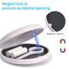ACSKD Aligner Case with Mirror, Slim Retainer Case Travel-Friendly Dental Storage Box Compatible with Invisalign Braces, Night Guards,Includes 1 Remover Tool & 2 Chew, White view 4