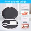 ACSKD Aligner Case, Slim Retainer Box for Travel, Retainer Case Compatible with Invisalign Aligners, Brace Storage Box with Aligner Removal Tool and Chew,Pink view 3