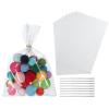 PATIKIL Treat Bags, 50 Pcs 9x6 Inch Clear Gift Bags with Twist Ties Plastic Gift for Candy Party Favor Cookies Candies Packaging Bakery, Transparent view 1