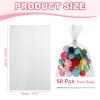PATIKIL Treat Bags, 50 Pcs 9x6 Inch Clear Gift Bags with Twist Ties Plastic Gift for Candy Party Favor Cookies Candies Packaging Bakery, Transparent view 2
