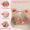 PATIKIL Treat Bags, 50 Pcs 9x6 Inch Clear Gift Bags with Twist Ties Plastic Gift for Candy Party Favor Cookies Candies Packaging Bakery, Transparent view 3