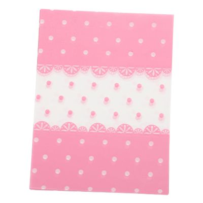 BEBEMOKO 500pcs Pink Lace Wrapping Paper Cellophane Paper for Candy Making Diy Projects