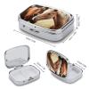 Adorable Horse Pill Box 2 Compartment Pill Case Portable Pocket Pill Organizer Medicine Vitamin Organizer for Men Women view 2