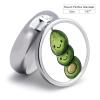 Three Green Avocados Pill Box Cute Round Pill Case Portable Medicine Tablet Vitamin Holder Organizer for Purse Pocket view 2