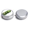 Three Green Avocados Pill Box Cute Round Pill Case Portable Medicine Tablet Vitamin Holder Organizer for Purse Pocket view 3