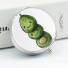 Three Green Avocados Pill Box Cute Round Pill Case Portable Medicine Tablet Vitamin Holder Organizer for Purse Pocket view 4