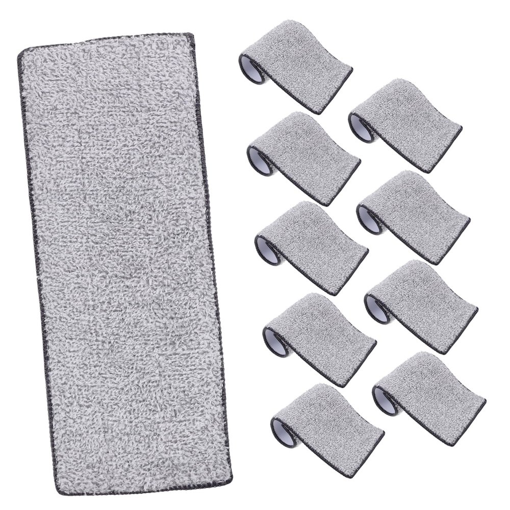 PartyKindom 10pcs Mop Replacement Pads Microfiber Cleaning Cloths for Easy Hardwood Tile Marble Efficient Absorbency
