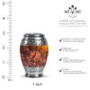 JAGLASH Red Cardinal Bird Urns for Ashes Adult Female & Male - Set of 5 Cremation Burial Urns - Large Brown Urn for Ashes for Women & Men for Funeral (1 Large, 4 Keepsake) view 2
