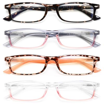 YTDBNS Rectangle Reading Glasses for Women, Blue Light Readers