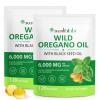 6000mg Oil of Oregano with Black Seed Oil, 2Pack Oregano Oil Capsules Organic with 165mg Carvacrol Natural, Non-GMO, Gluten-Free Oregano Supplement 240 Capsules view 1