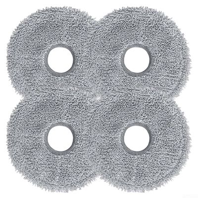 Replacement Mop Cloth Kit Compatible For Conga 9590 9990 10090 Models Microfiber Floor Cleaning Pads Material Grey 4 10 20 Pack Options(4 PACK)