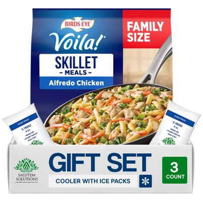 Salutem Vita Frozen Family Size Alfredo Chicken Meal, 42 oz, Gift Set Pack of 3