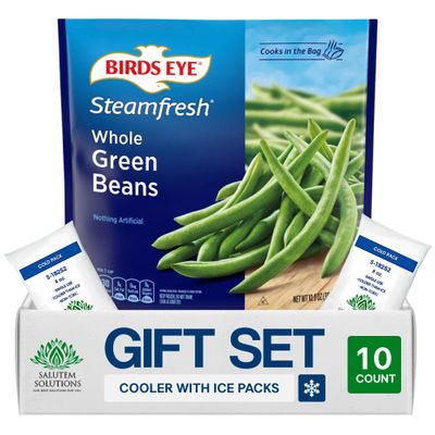 Salutem Vita Premium Selects Frozen Whole Green Beans, 10.8 oz, Gift Set Pack of 10