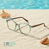 2SeeLife Small Round Reading Glasses for Men & Women Narrow-Medium Fit, Sturdy Frame, Spring Hinges, Premium Retro Readers, Aqua Blue, +1.75 view 2
