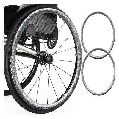 Hand Push Cover,Wheelchair Push Rim Covers,Non-Slip Wear-Resistant Wheelchair Push Rim Covers 22 inch/24 inch,for Improve Grip and Traction(Silver,22inch)