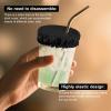 50pcs Drink Covers, Polyester Elastic Stretchable Washable Drink Protector view 4