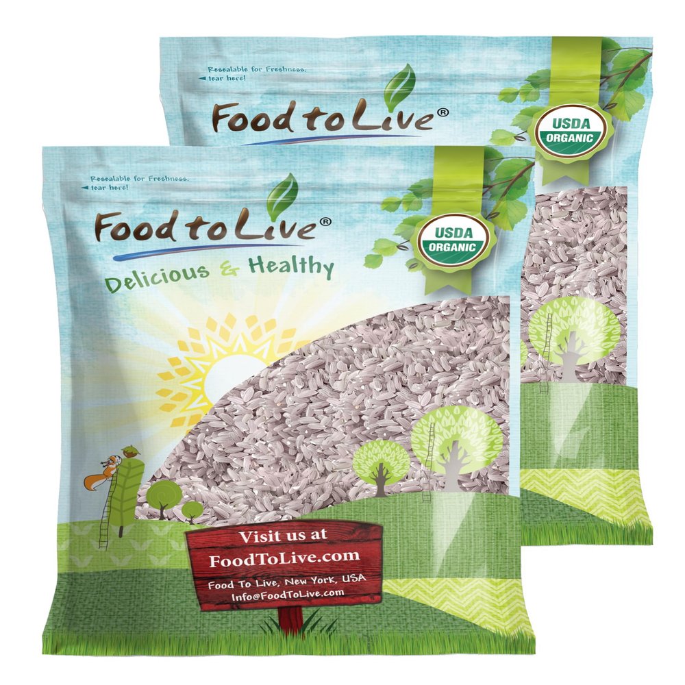 Food to Live Organic Pink Flamingo Rice, 20 Pounds Italian Aromatic Rice, Ideal for Salads, Bowls, Pilaf and Sides, Non-GMO, Vegan, Kosher, Bulk
