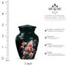 JAGLASH Pink Flower Funeral Urn for Human Ashes Adult Male & Female - Large 10 Inch Memorial Cremation Urns - Small 3 Inch Urns for Burial - Combo Urn for Mom & Dad (1 Large, 4 Keepsake) view 2