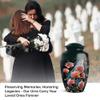 JAGLASH Pink Flower Funeral Urn for Human Ashes Adult Male & Female - Large 10 Inch Memorial Cremation Urns - Small 3 Inch Urns for Burial - Combo Urn for Mom & Dad (1 Large, 4 Keepsake) view 3