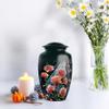 JAGLASH Pink Flower Funeral Urn for Human Ashes Adult Male & Female - Large 10 Inch Memorial Cremation Urns - Small 3 Inch Urns for Burial - Combo Urn for Mom & Dad (1 Large, 4 Keepsake) view 4
