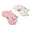 BEBEMOKO 2Pcs Alpaca Design Eye Masks Soft Cashmere Sleeping Blindfolds for Women and Comfortable Light Blocking for Sleepovers and Relaxation view 1