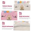 BEBEMOKO 2Pcs Alpaca Design Eye Masks Soft Cashmere Sleeping Blindfolds for Women and Comfortable Light Blocking for Sleepovers and Relaxation view 3