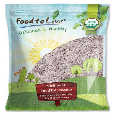 Food to Live Organic Pink Flamingo Rice, 10 Pounds Italian Aromatic Rice, Ideal for Salads, Bowls, Pilaf and Sides, Non-GMO, Vegan, Kosher, Bulk